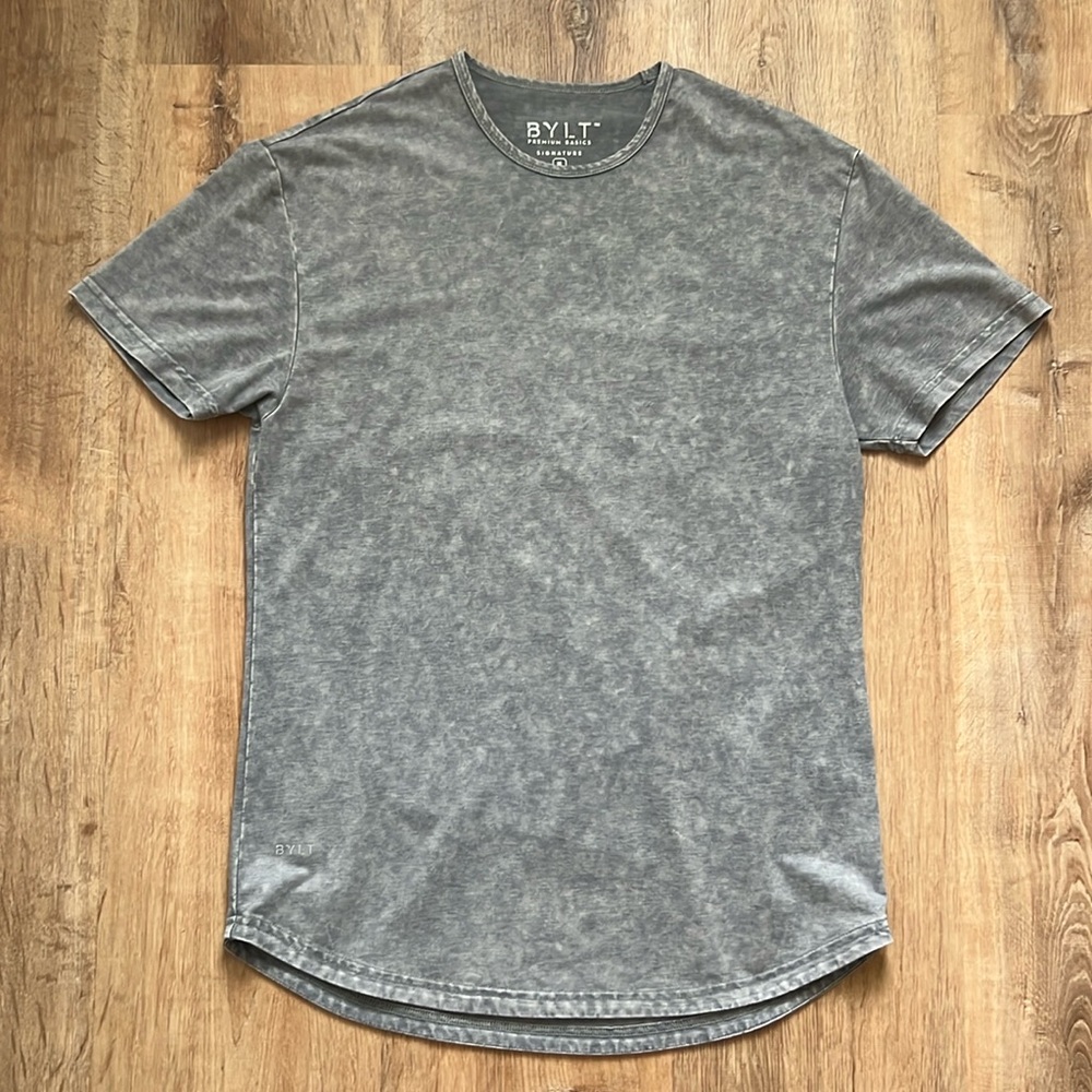 BYLT Basics Acid Wash Drop Cut